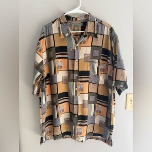 Tori Richard Honolulu Short Sleeve Button Up Shirt Men’s SZ XL Silk Palm Tree